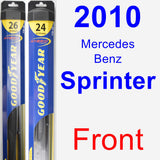 Front Wiper Blade Pack for 2010 Mercedes-Benz Sprinter - Hybrid