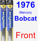 Front Wiper Blade Pack for 1976 Mercury Bobcat - Hybrid