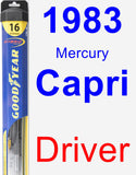 Driver Wiper Blade for 1983 Mercury Capri - Hybrid