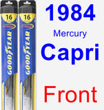 Front Wiper Blade Pack for 1984 Mercury Capri - Hybrid