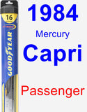 Passenger Wiper Blade for 1984 Mercury Capri - Hybrid