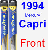 Front Wiper Blade Pack for 1994 Mercury Capri - Hybrid