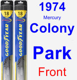 Front Wiper Blade Pack for 1974 Mercury Colony Park - Hybrid