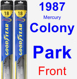 Front Wiper Blade Pack for 1987 Mercury Colony Park - Hybrid