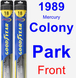 Front Wiper Blade Pack for 1989 Mercury Colony Park - Hybrid