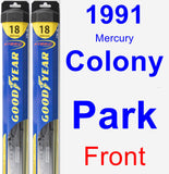 Front Wiper Blade Pack for 1991 Mercury Colony Park - Hybrid