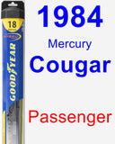 Passenger Wiper Blade for 1984 Mercury Cougar - Hybrid