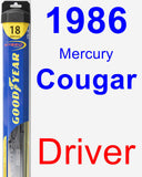 Driver Wiper Blade for 1986 Mercury Cougar - Hybrid