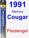 Passenger Wiper Blade for 1991 Mercury Cougar - Hybrid