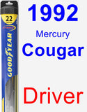 Driver Wiper Blade for 1992 Mercury Cougar - Hybrid