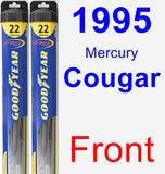 Front Wiper Blade Pack for 1995 Mercury Cougar - Hybrid