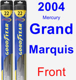 Front Wiper Blade Pack for 2004 Mercury Grand Marquis - Hybrid