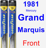 Front Wiper Blade Pack for 1981 Mercury Grand Marquis - Hybrid