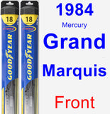 Front Wiper Blade Pack for 1984 Mercury Grand Marquis - Hybrid