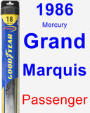 Passenger Wiper Blade for 1986 Mercury Grand Marquis - Hybrid