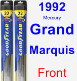 Front Wiper Blade Pack for 1992 Mercury Grand Marquis - Hybrid