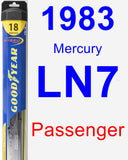 Passenger Wiper Blade for 1983 Mercury LN7 - Hybrid