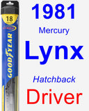 Driver Wiper Blade for 1981 Mercury Lynx - Hybrid