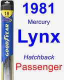 Passenger Wiper Blade for 1981 Mercury Lynx - Hybrid