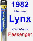 Passenger Wiper Blade for 1982 Mercury Lynx - Hybrid