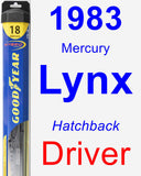 Driver Wiper Blade for 1983 Mercury Lynx - Hybrid