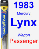 Passenger Wiper Blade for 1983 Mercury Lynx - Hybrid