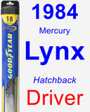 Driver Wiper Blade for 1984 Mercury Lynx - Hybrid