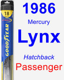 Passenger Wiper Blade for 1986 Mercury Lynx - Hybrid