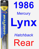 Rear Wiper Blade for 1986 Mercury Lynx - Hybrid