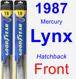 Front Wiper Blade Pack for 1987 Mercury Lynx - Hybrid