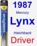 Driver Wiper Blade for 1987 Mercury Lynx - Hybrid