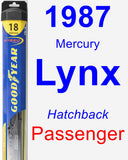 Passenger Wiper Blade for 1987 Mercury Lynx - Hybrid