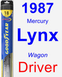 Driver Wiper Blade for 1987 Mercury Lynx - Hybrid