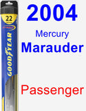 Passenger Wiper Blade for 2004 Mercury Marauder - Hybrid