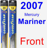 Front Wiper Blade Pack for 2007 Mercury Mariner - Hybrid