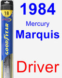 Driver Wiper Blade for 1984 Mercury Marquis - Hybrid