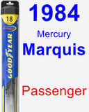 Passenger Wiper Blade for 1984 Mercury Marquis - Hybrid