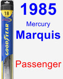 Passenger Wiper Blade for 1985 Mercury Marquis - Hybrid