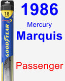 Passenger Wiper Blade for 1986 Mercury Marquis - Hybrid