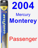 Passenger Wiper Blade for 2004 Mercury Monterey - Hybrid