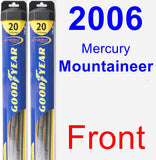 Front Wiper Blade Pack for 2006 Mercury Mountaineer - Hybrid