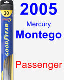 Passenger Wiper Blade for 2005 Mercury Montego - Hybrid