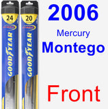 Front Wiper Blade Pack for 2006 Mercury Montego - Hybrid