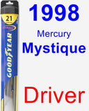 Driver Wiper Blade for 1998 Mercury Mystique - Hybrid