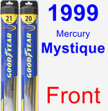 Front Wiper Blade Pack for 1999 Mercury Mystique - Hybrid