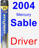 Driver Wiper Blade for 2004 Mercury Sable - Hybrid