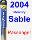 Passenger Wiper Blade for 2004 Mercury Sable - Hybrid