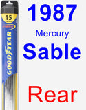 Rear Wiper Blade for 1987 Mercury Sable - Hybrid