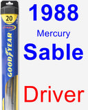 Driver Wiper Blade for 1988 Mercury Sable - Hybrid