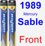 Front Wiper Blade Pack for 1989 Mercury Sable - Hybrid